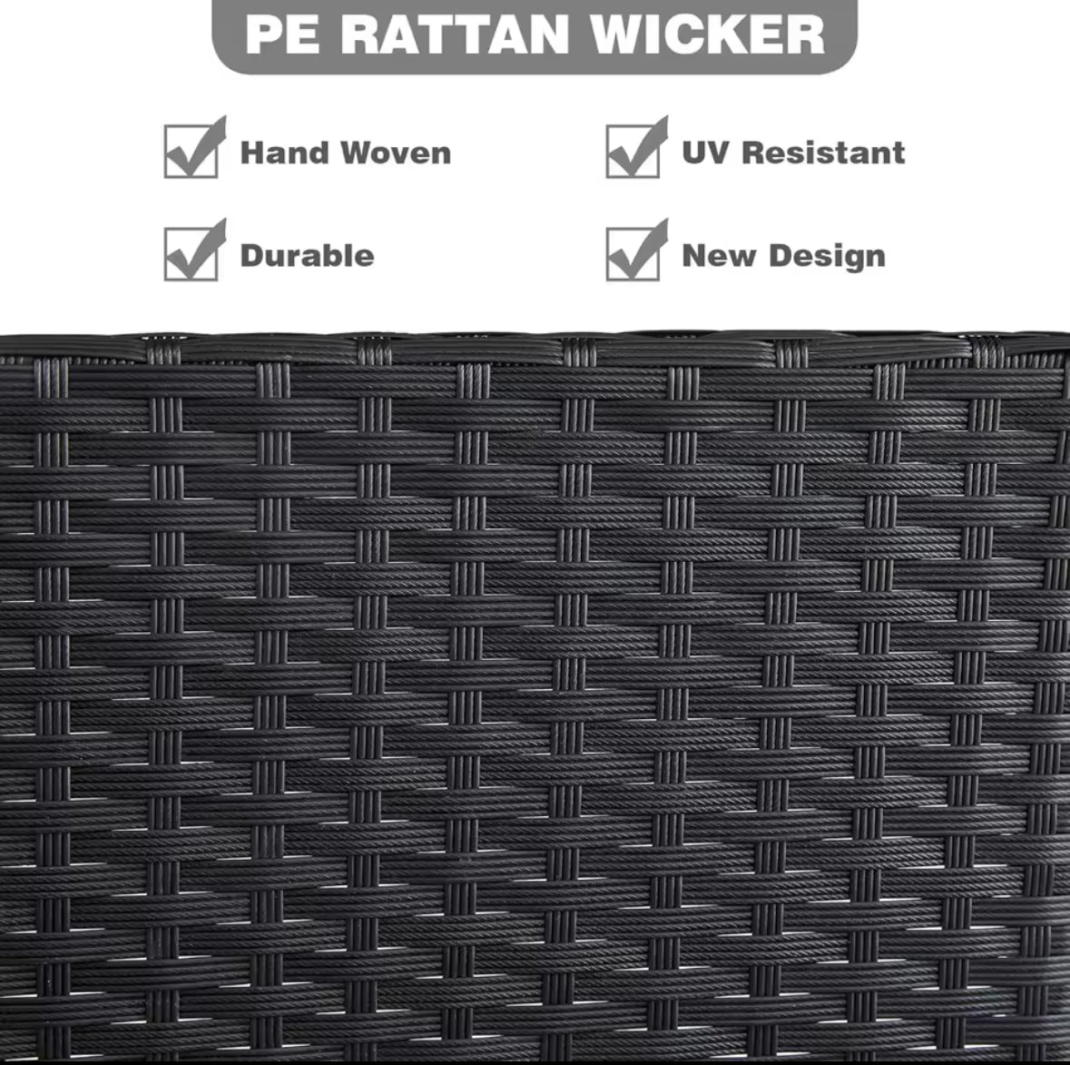 4 Pc Rattan Garden Furniture Set