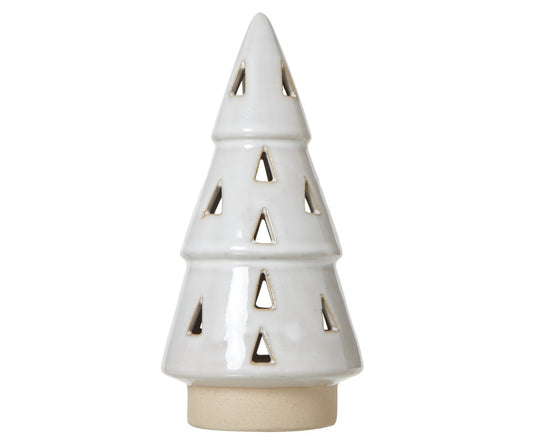 White Cut Out Tree With LED - Medium